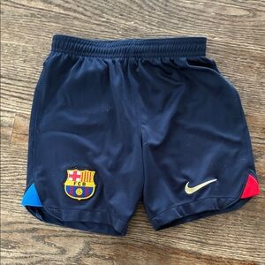 Nike Navy Soccer Shorts with FCB Logo